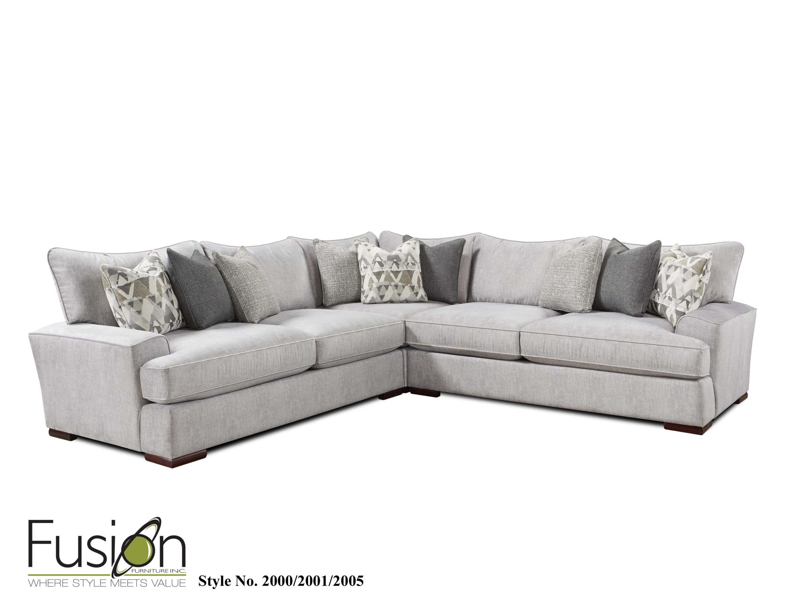 Alton Silver Sofa(Left Arm Facing)