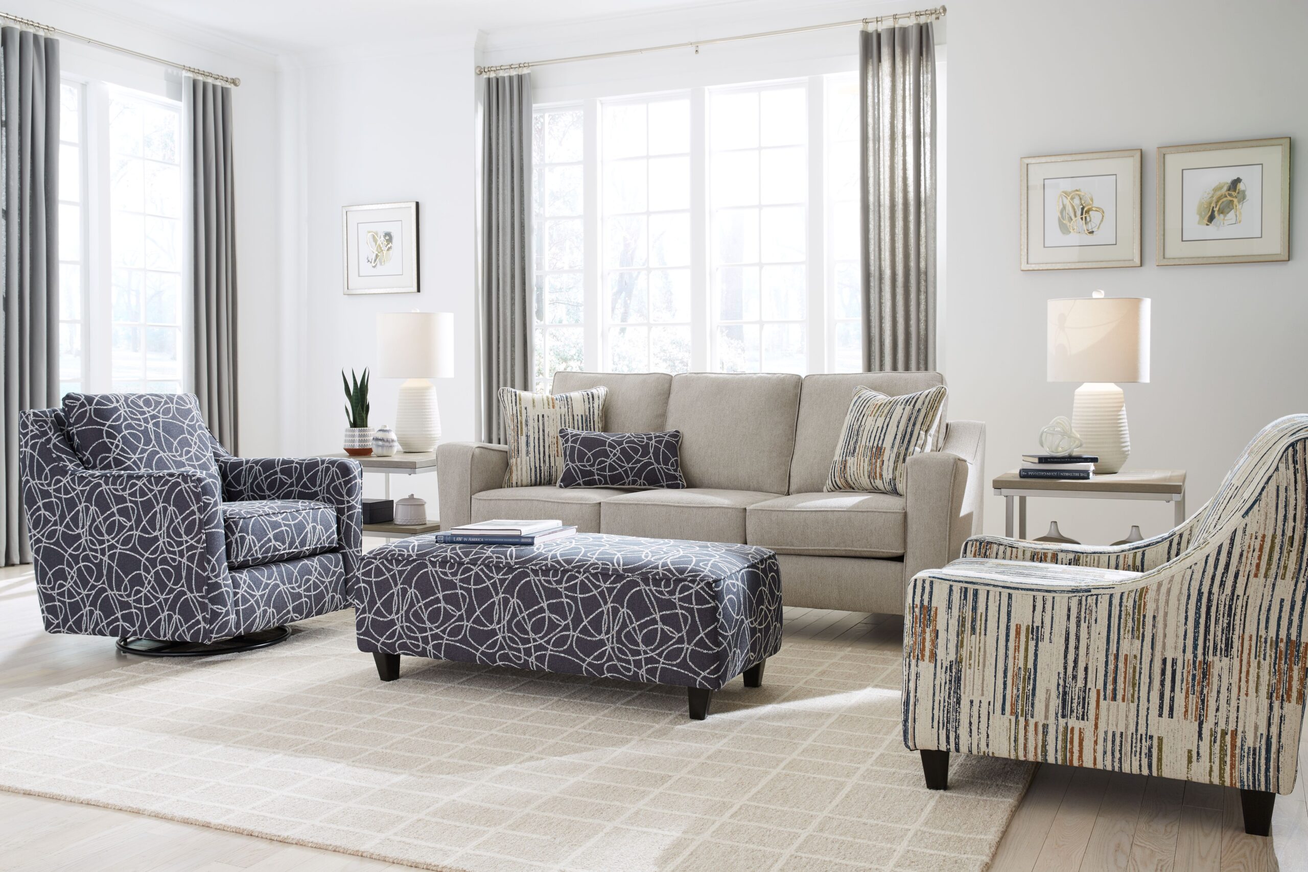 Lilavati Mist Loveseat
