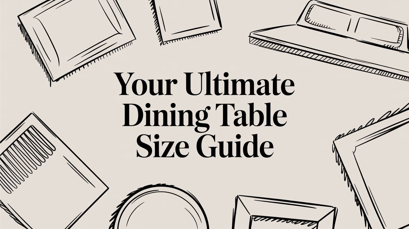 Dining Table Size Guide Title Graphic