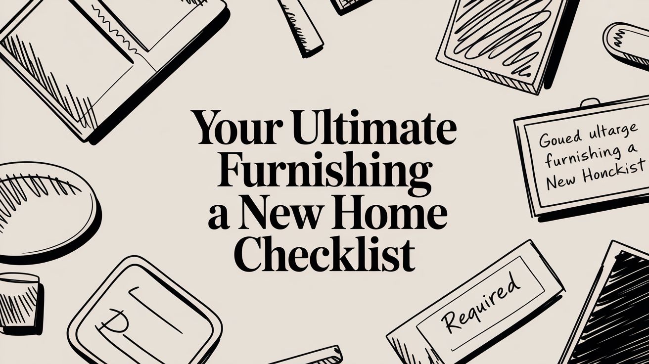 Furnishing A New Home Checklist Sketch
