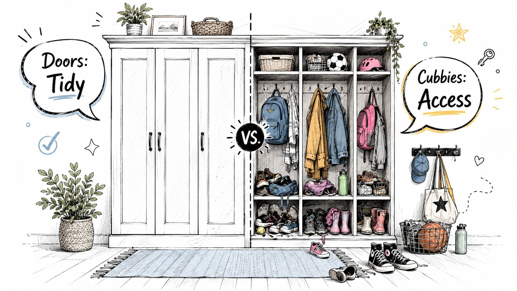 The Great Debate Doors vs Open Cubbies