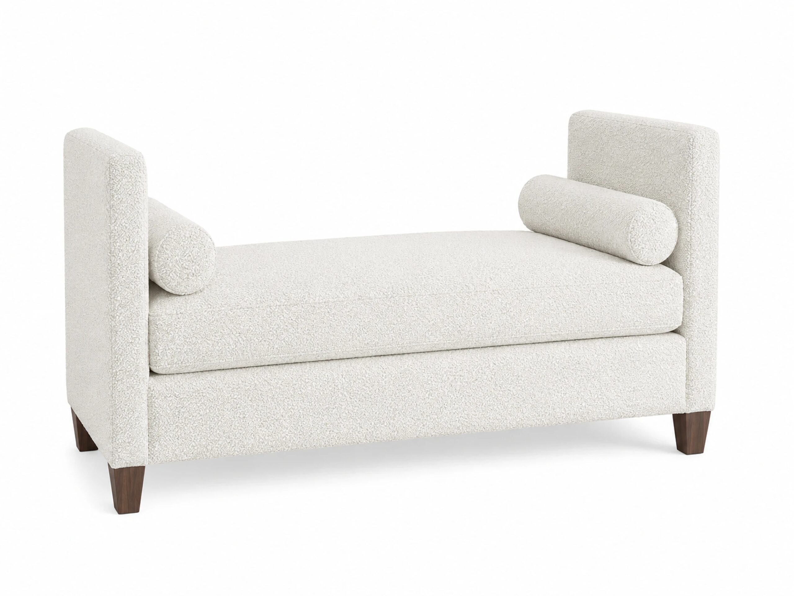 White Boucle' Uph Daybed