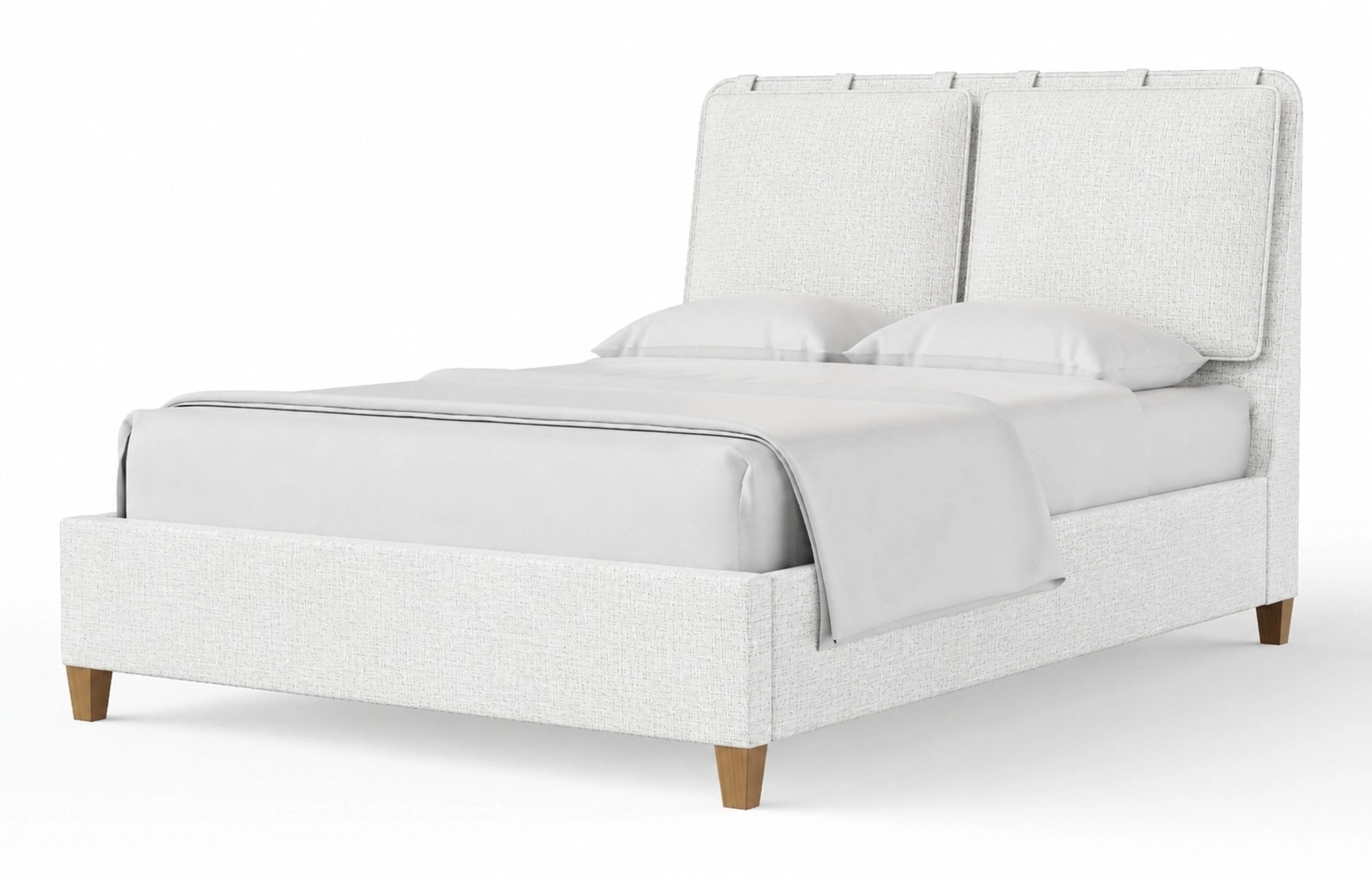 King Uph Bed-Pure White