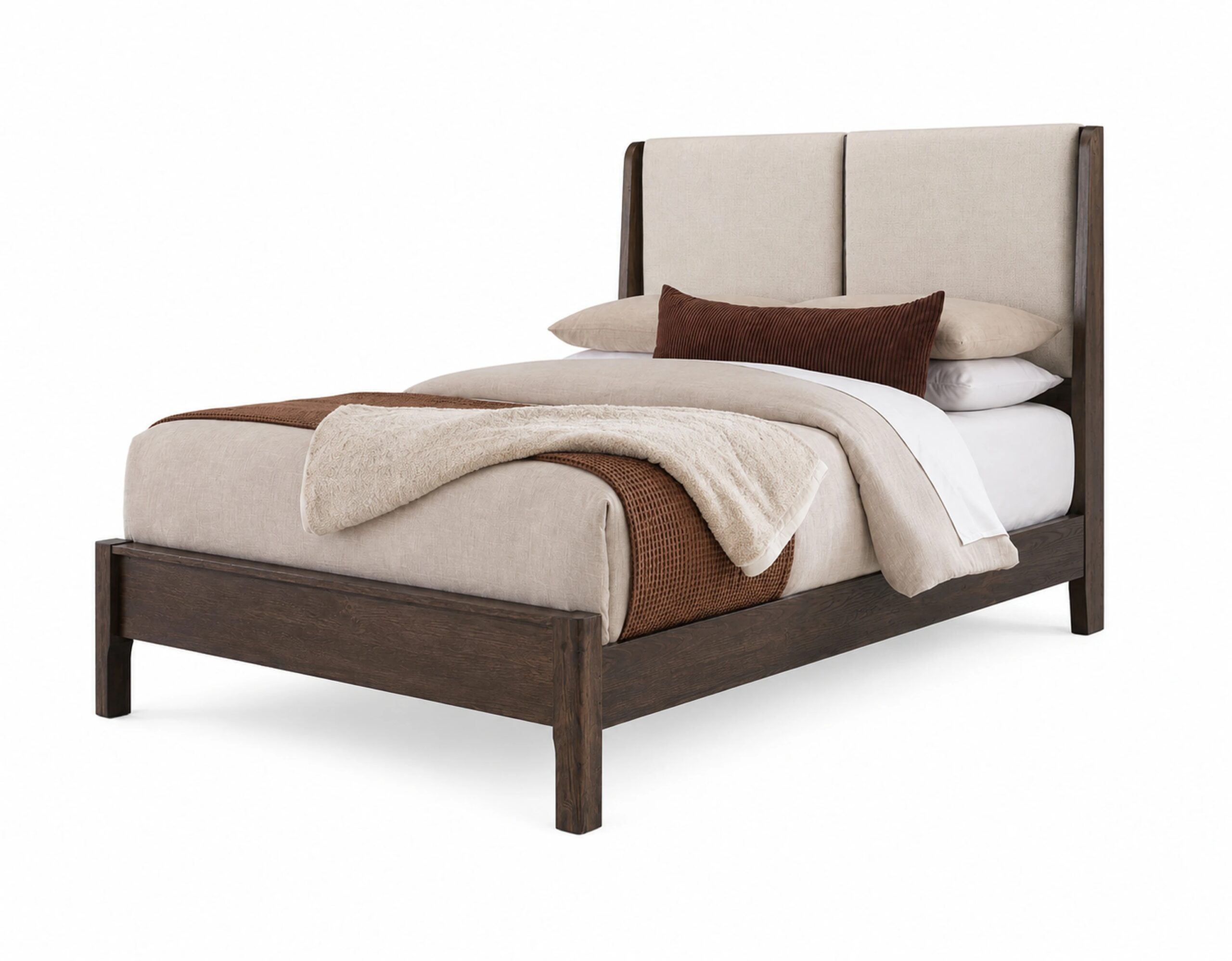 King Shelter Uph Bed-Ecru