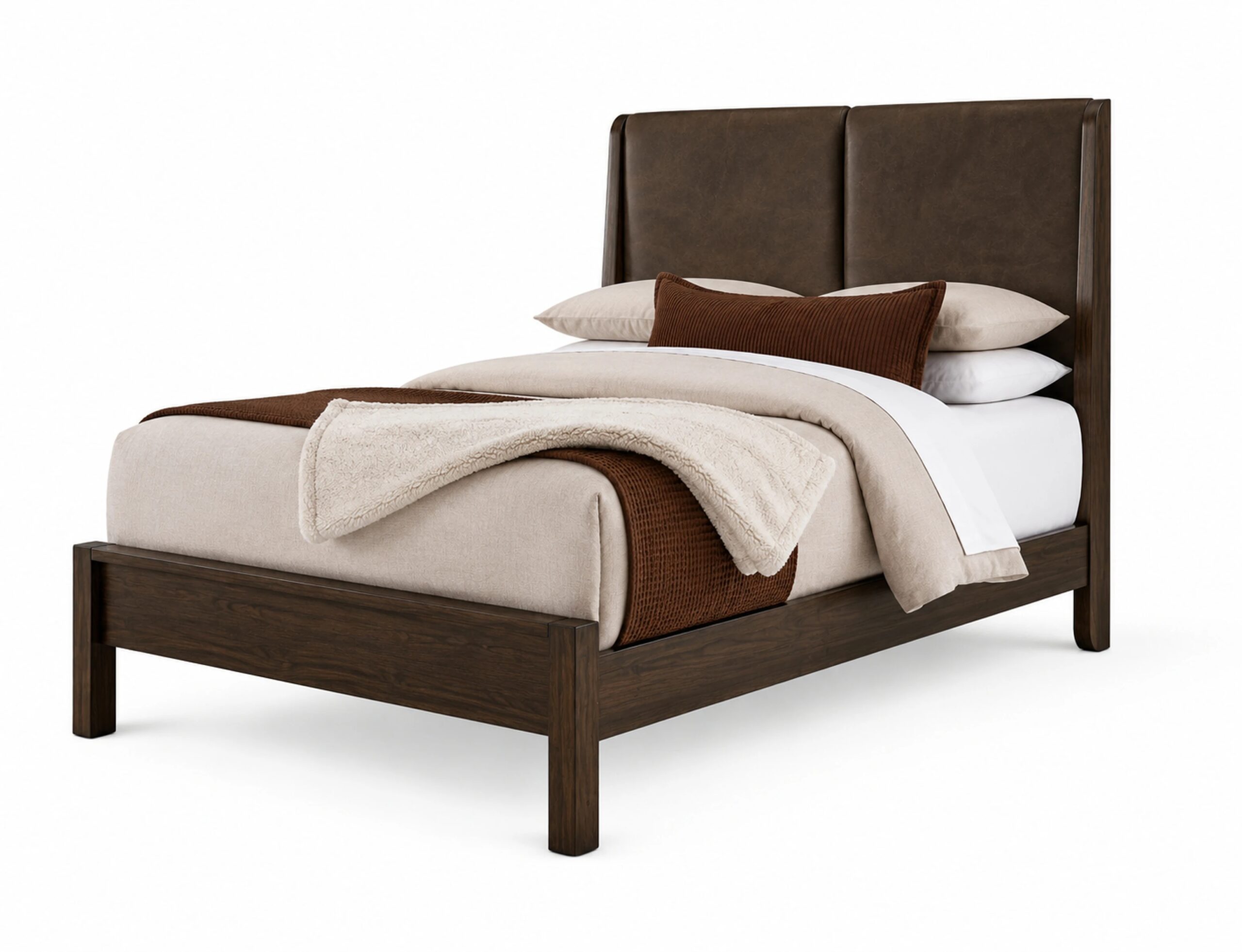 King Shelter Uph Bed-Sedona Brown